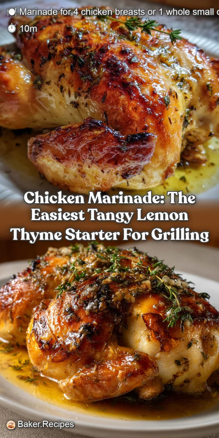 Chicken Marinade: The Easiest Tangy Lemon Thyme Starter for Grilling
