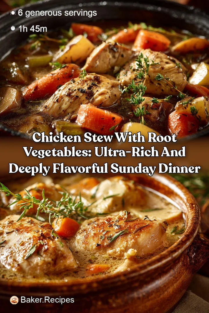 Chicken Stew with Root Vegetables: Ultra-Rich and Deeply Flavorful Sunday Dinner