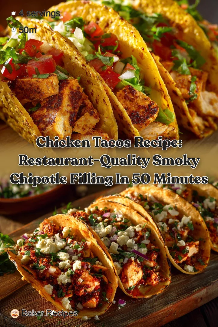 Chicken Tacos Recipe: Restaurant-Quality Smoky Chipotle Filling in 50 Minutes