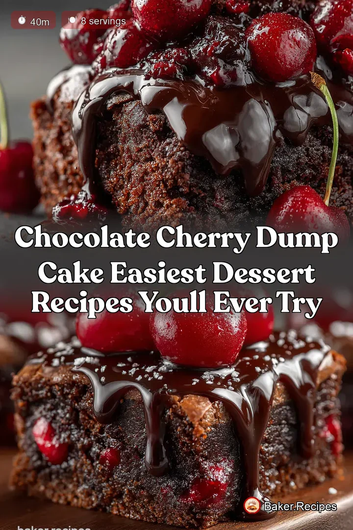 Chocolate Cherry Dump Cake Easiest Dessert Recipes Youll Ever Try
