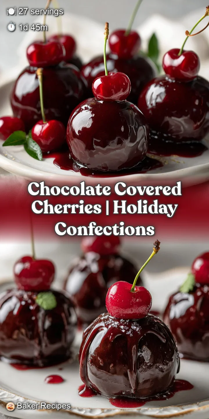 A plump, dark chocolate covered cherry reflecting light, with visible crackle lines suggesting a crisp, satisfying bite.
