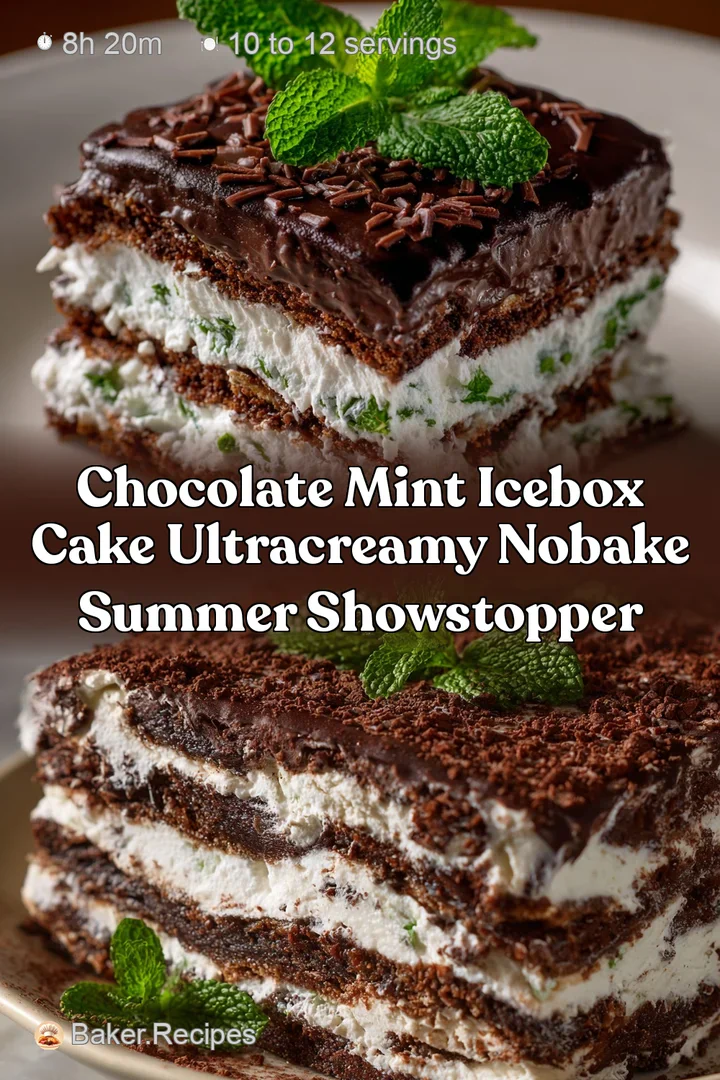 Chocolate Mint Icebox Cake UltraCreamy NoBake Summer Showstopper