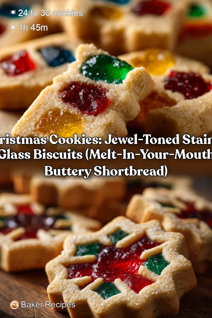 Christmas Cookies: Jewel-Toned Stained Glass Biscuits (Melt-In-Your-Mouth Buttery Shortbread)