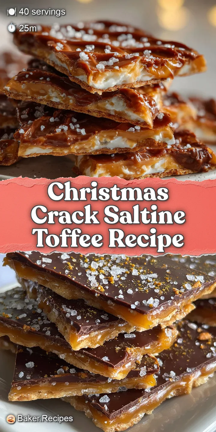 Close-up of shiny, brittle toffee coating a saltine, speckled with melted chocolate and crunchy nuts. A salty-sweet delight!
