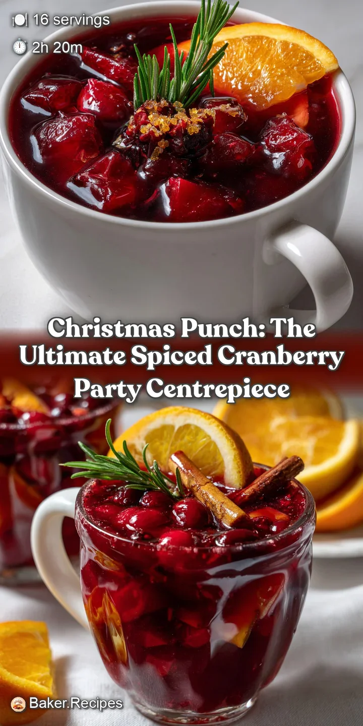 Christmas Punch: The Ultimate Spiced Cranberry Party Centrepiece