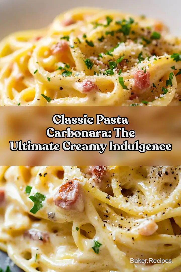 Classic Pasta Carbonara: The Ultimate Creamy Indulgence