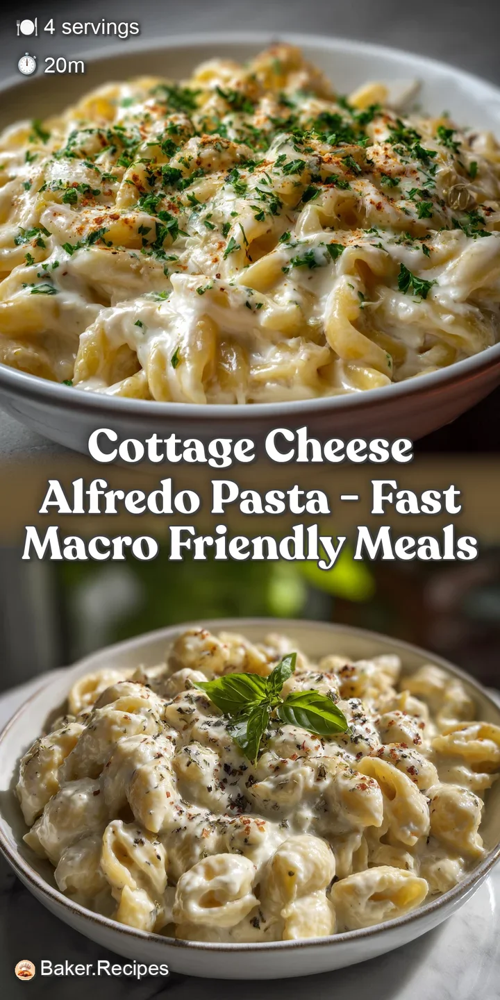 Cottage Cheese Alfredo Pasta - Fast Macro Friendly Meals