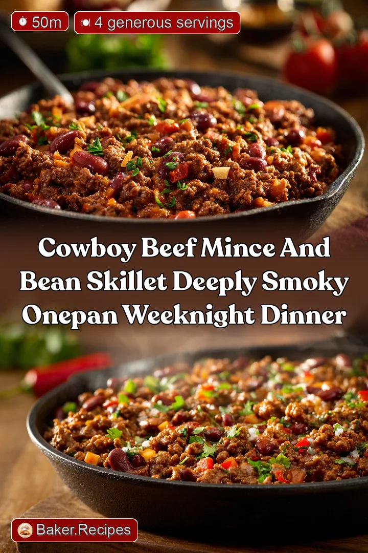 Cowboy Beef Mince and Bean Skillet Deeply Smoky OnePan Weeknight Dinner