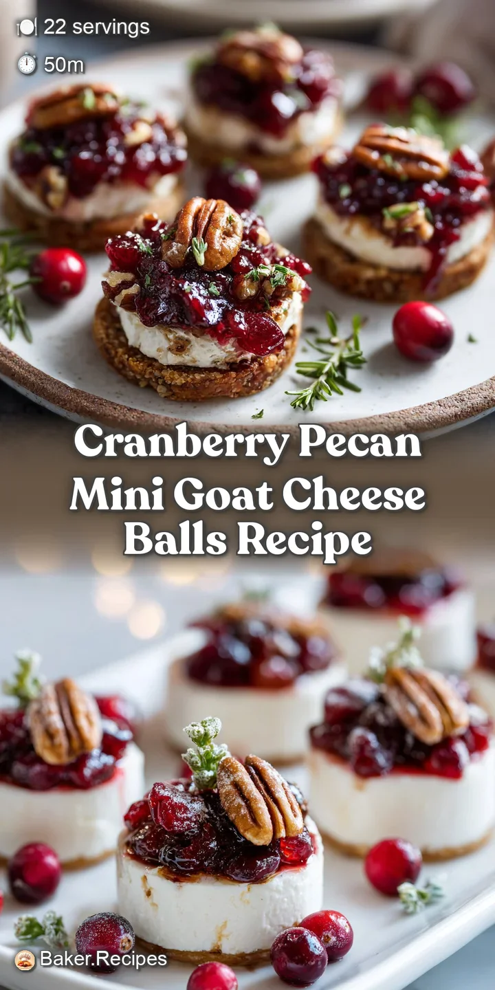 Close-up reveals the creamy, soft texture of a goat cheese ball studded with tart cranberries and coarsely chopped pecans.