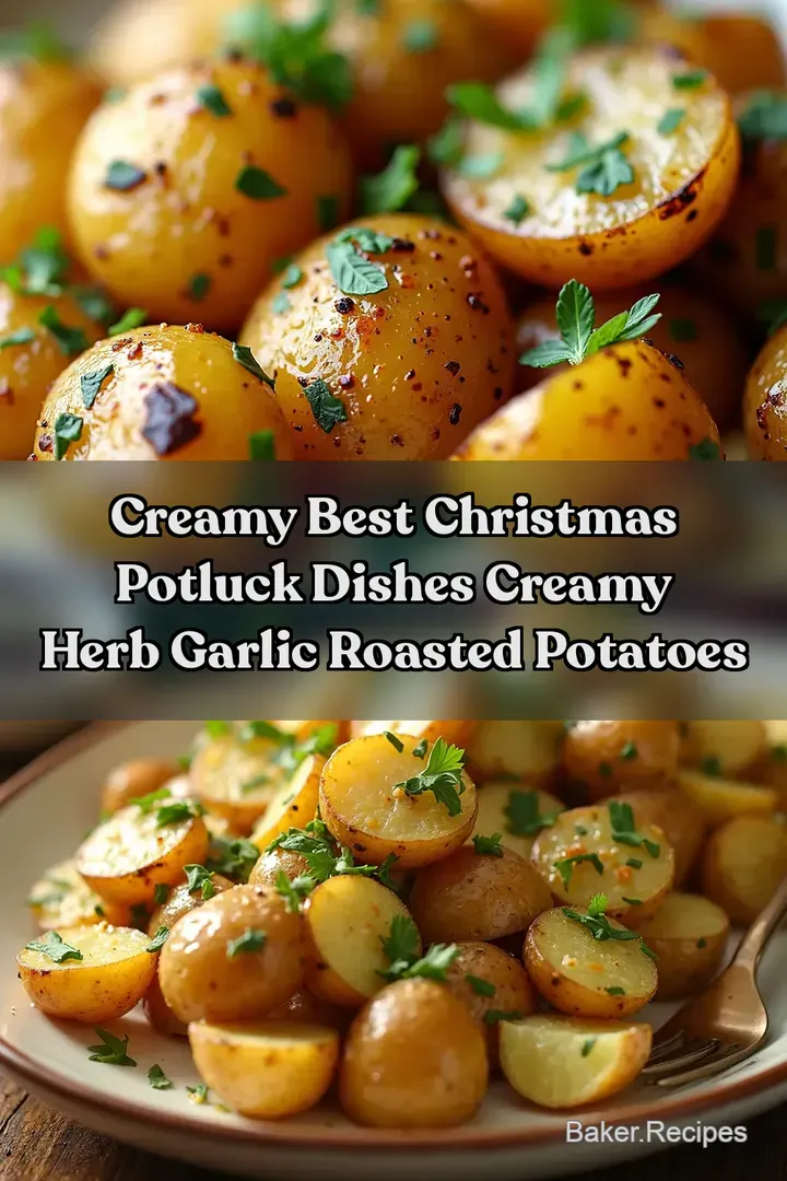 Creamy Best christmas potluck dishes Creamy Herb Garlic Roasted Potatoes
