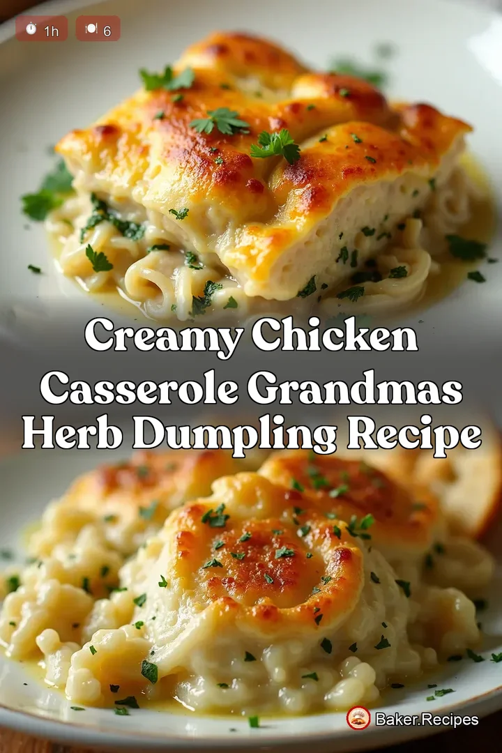 Creamy Chicken Casserole Grandmas Herb Dumpling Recipe