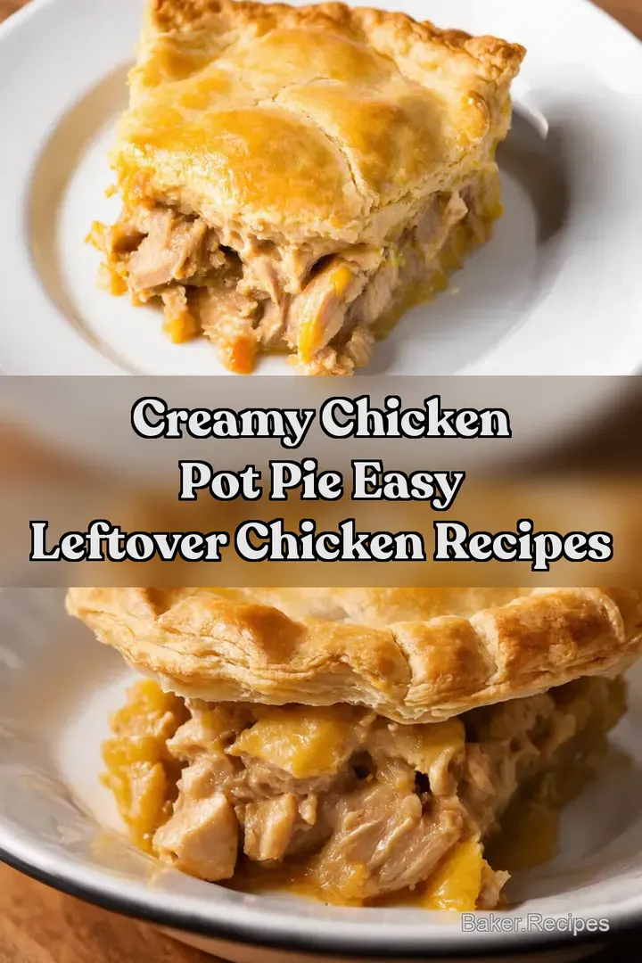 Creamy Chicken Pot Pie Easy Leftover Chicken Recipes