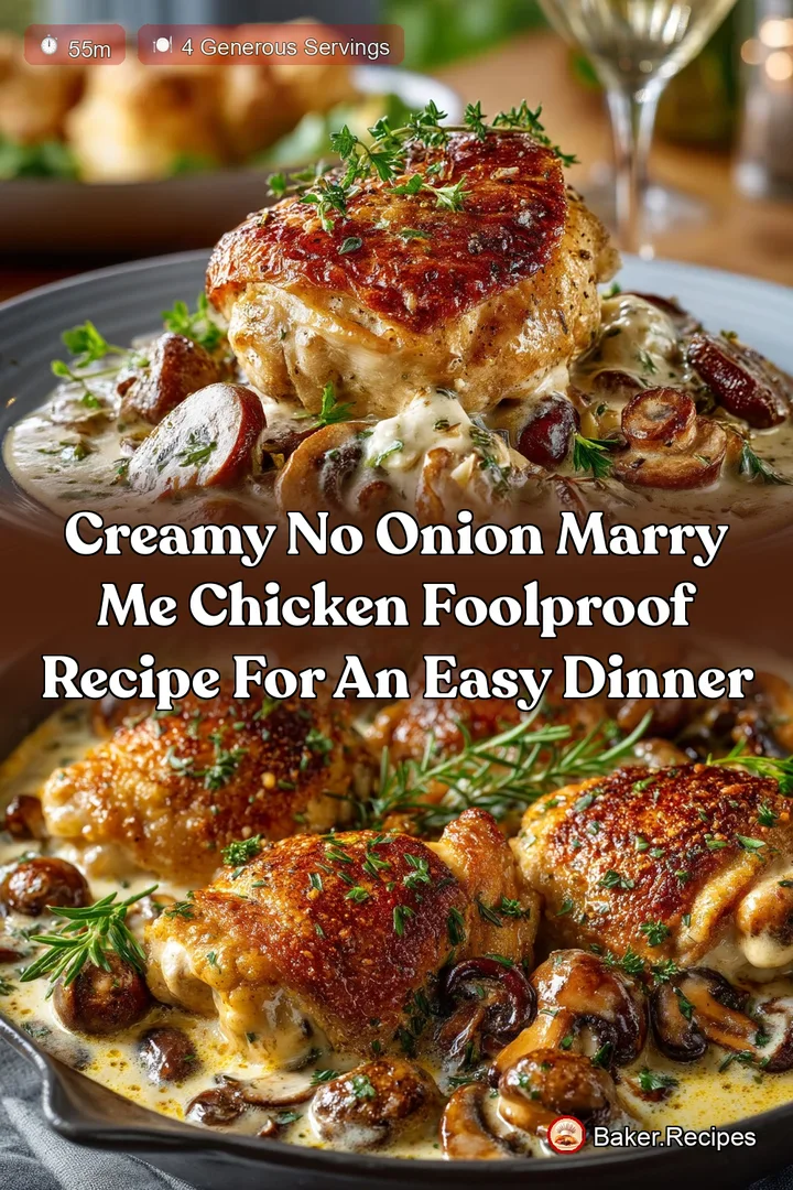 Creamy No Onion Marry Me Chicken Foolproof Recipe for an Easy Dinner