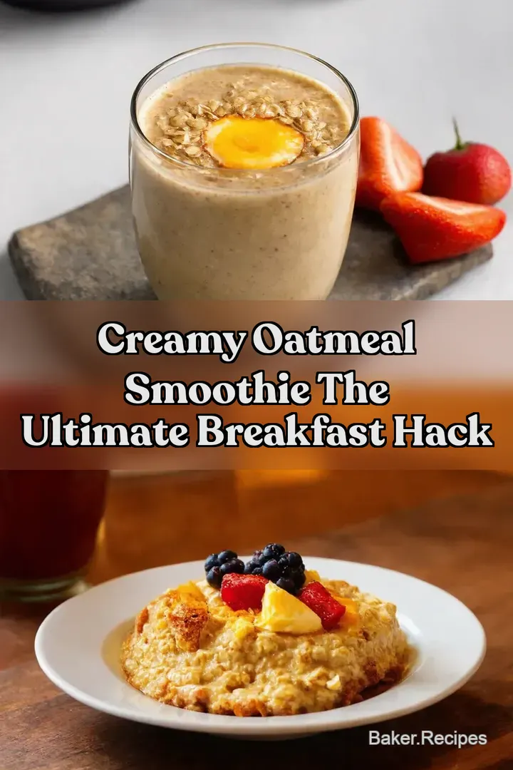 Creamy Oatmeal Smoothie The Ultimate Breakfast Hack