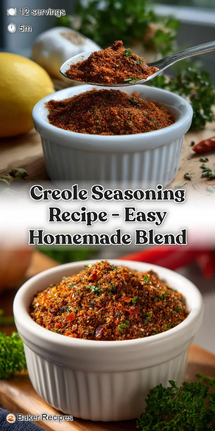 Up-close, fiery red flakes mingle with verdant herbs in this Creole seasoning, promising a spicy and aromatic culinary adv...