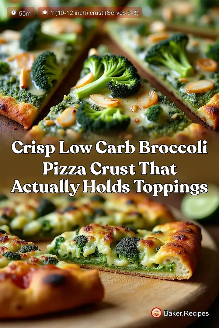 Crisp Low Carb Broccoli Pizza Crust That Actually Holds Toppings
