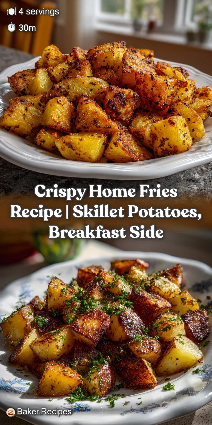 Close-up of crispy, golden home fries with visible steam, revealing a tantalizing crunch and a delightful, inviting texture.