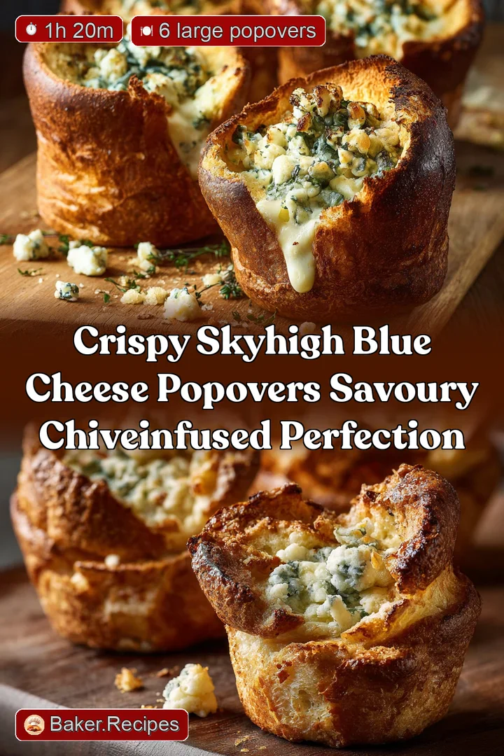 Crispy SkyHigh Blue Cheese Popovers Savoury ChiveInfused Perfection