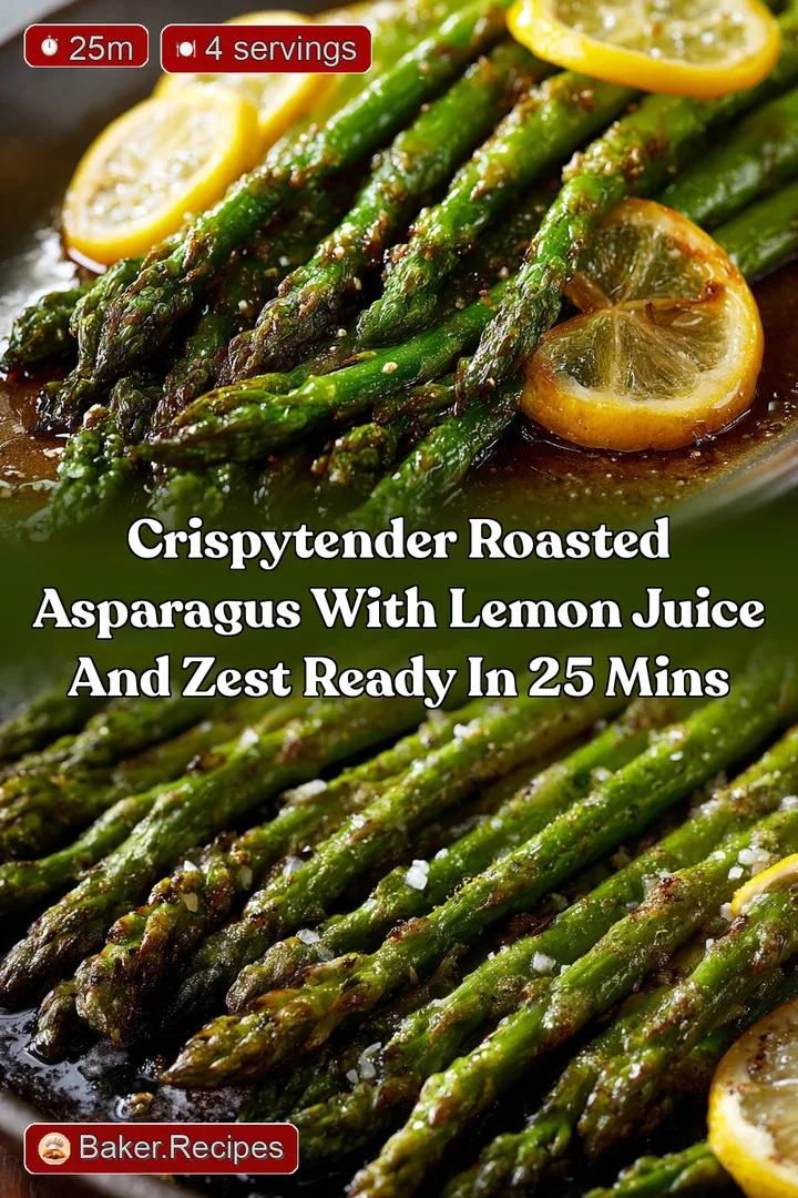 CrispyTender Roasted Asparagus with Lemon Juice and Zest Ready in 25 Mins