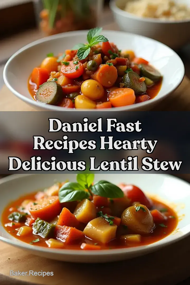 Daniel Fast Recipes Hearty Delicious Lentil Stew