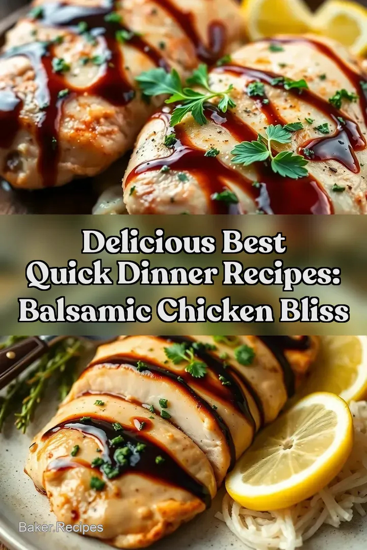 Delicious Best Quick Dinner Recipes: Balsamic Chicken Bliss