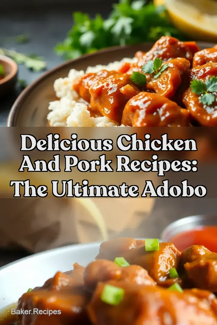 Delicious Chicken And Pork Recipes: The ULTIMATE Adobo