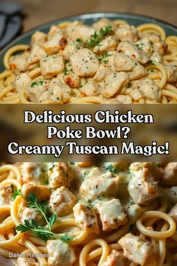 Delicious Chicken Poke Bowl? Creamy Tuscan Magic!