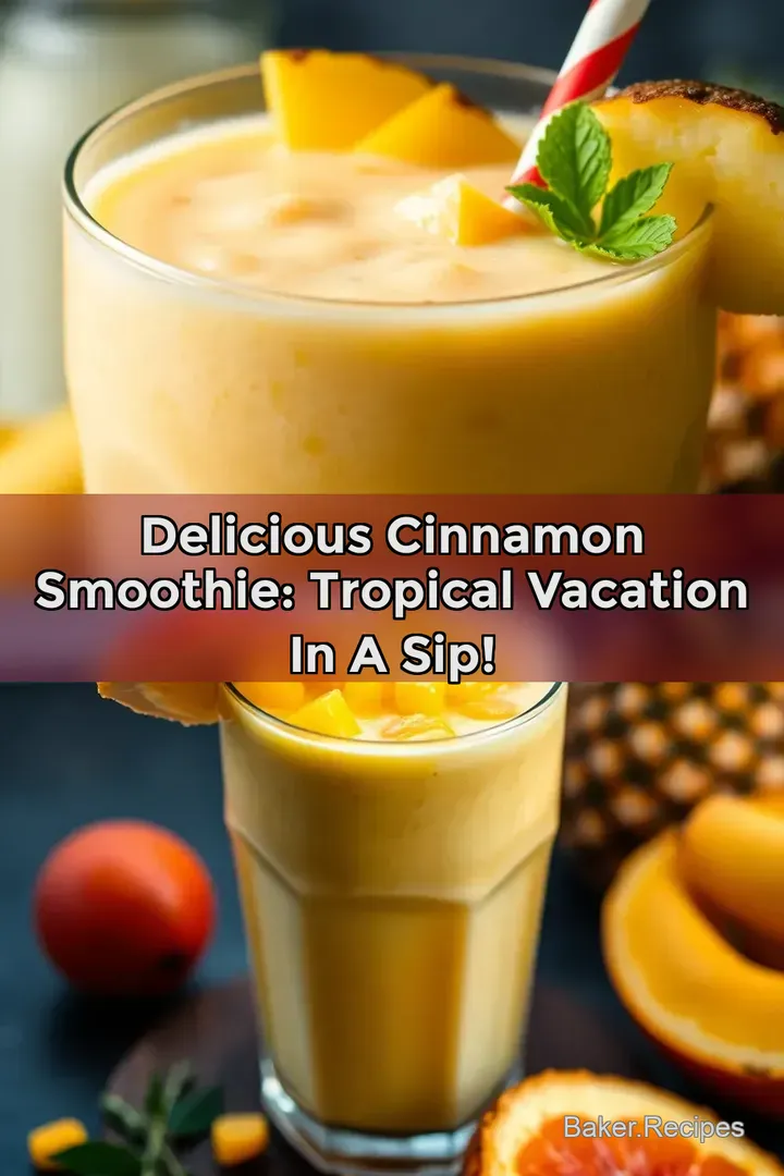 Delicious Cinnamon Smoothie: Tropical Vacation in a Sip!