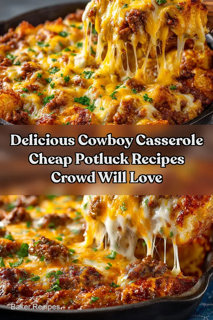 Delicious Cowboy Casserole Cheap Potluck Recipes Crowd Will Love
