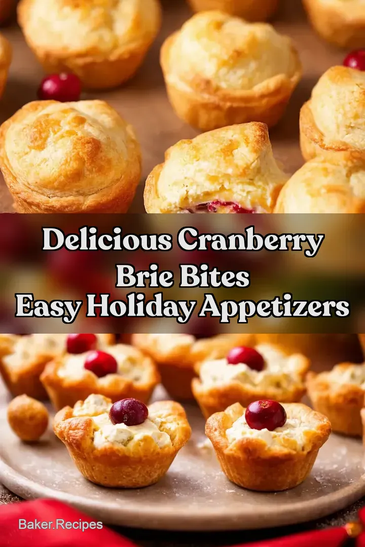 Delicious Cranberry Brie Bites Easy Holiday Appetizers