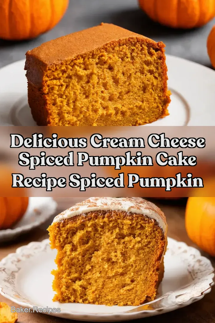 Delicious Cream Cheese Spiced Pumpkin Cake recipe Spiced pumpkin