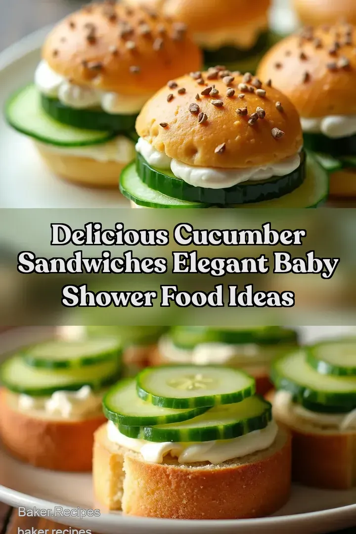 Delicious Cucumber Sandwiches Elegant Baby Shower Food Ideas