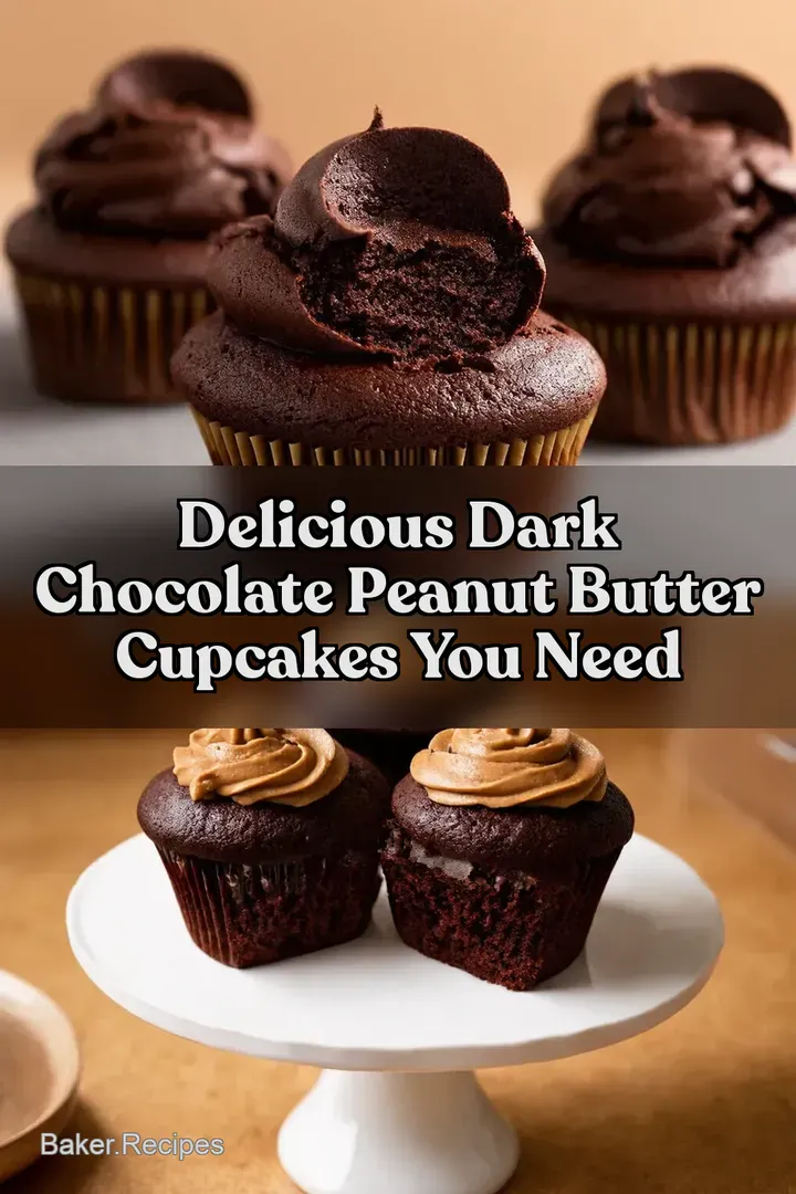 Delicious Dark Chocolate Peanut Butter Cupcakes You Need