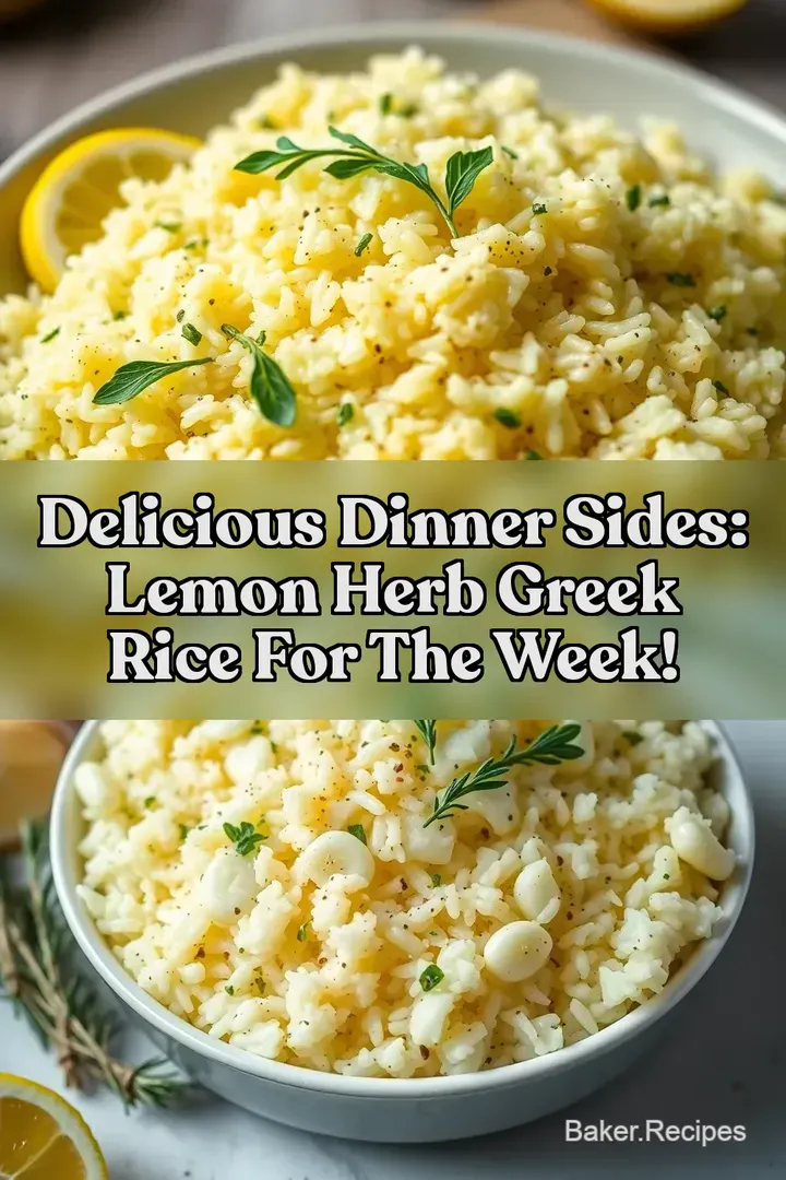 Delicious Dinner Sides: Lemon Herb Greek Rice for the Week!