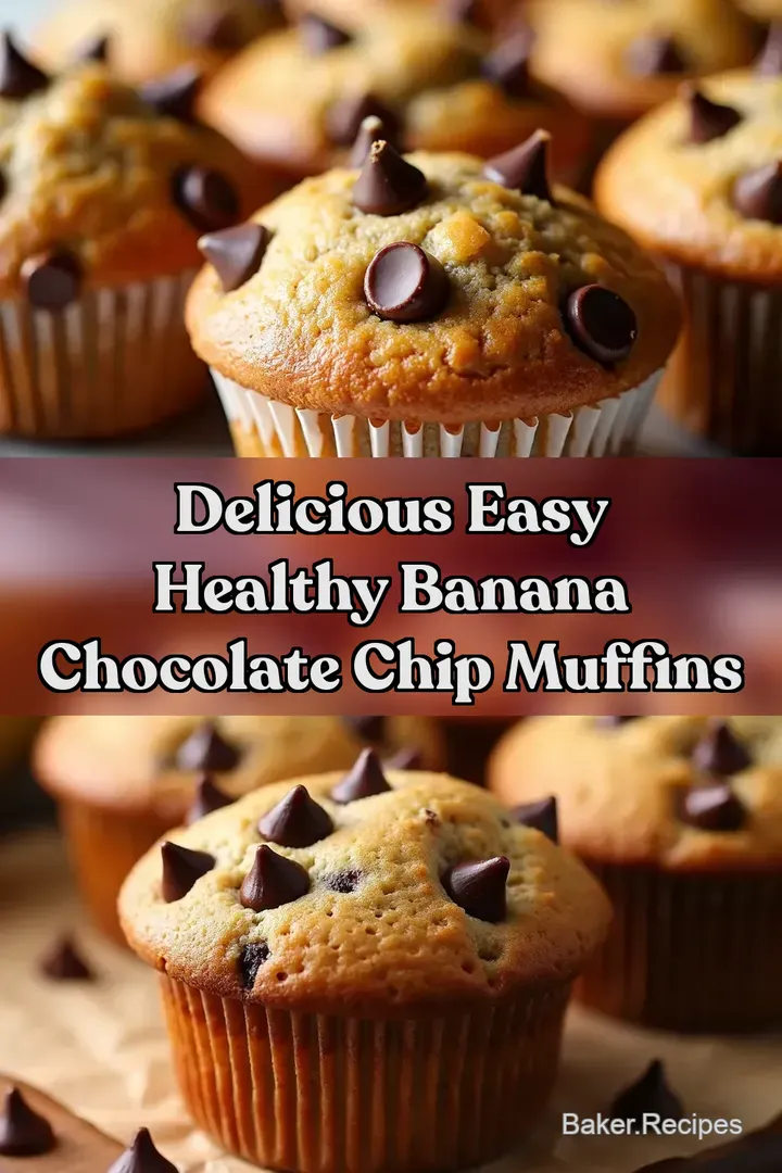 Delicious Easy Healthy Banana Chocolate Chip Muffins