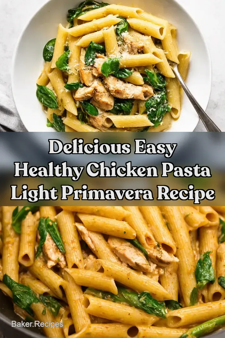 Delicious Easy Healthy Chicken Pasta Light Primavera Recipe