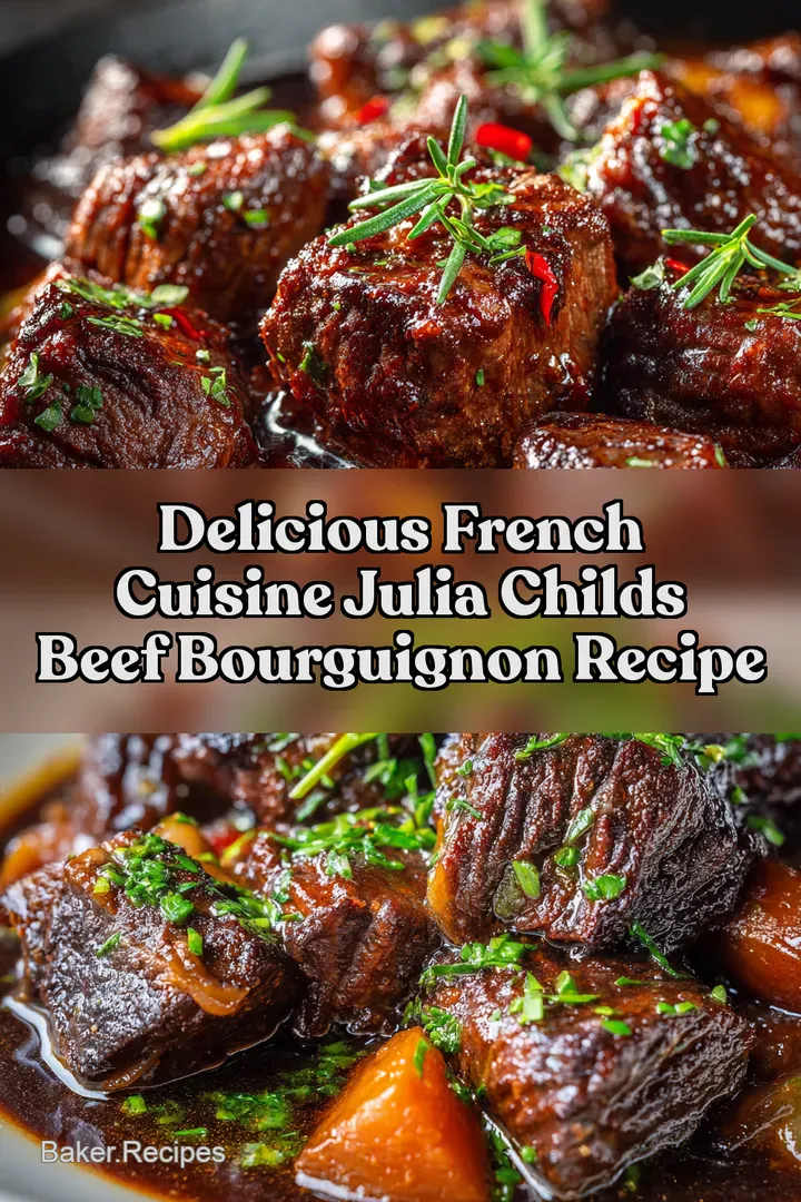 Delicious French Cuisine Julia Childs Beef Bourguignon Recipe