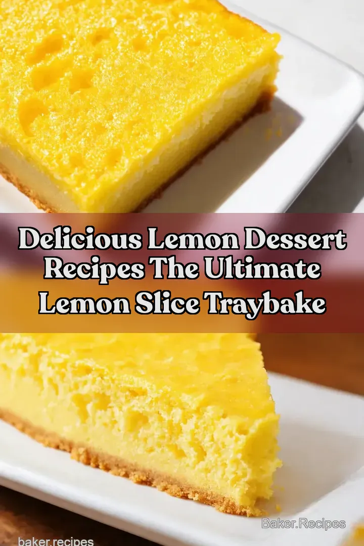 Delicious Lemon Dessert Recipes The Ultimate Lemon Slice Traybake