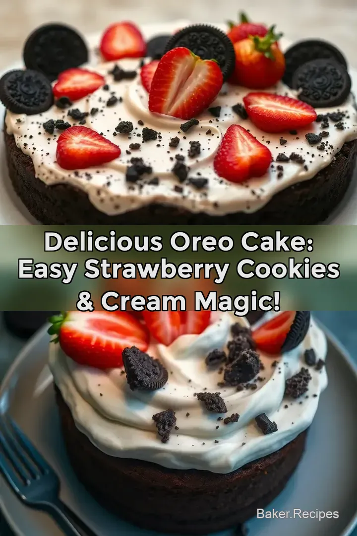 Delicious Oreo Cake: Easy Strawberry Cookies & Cream Magic!