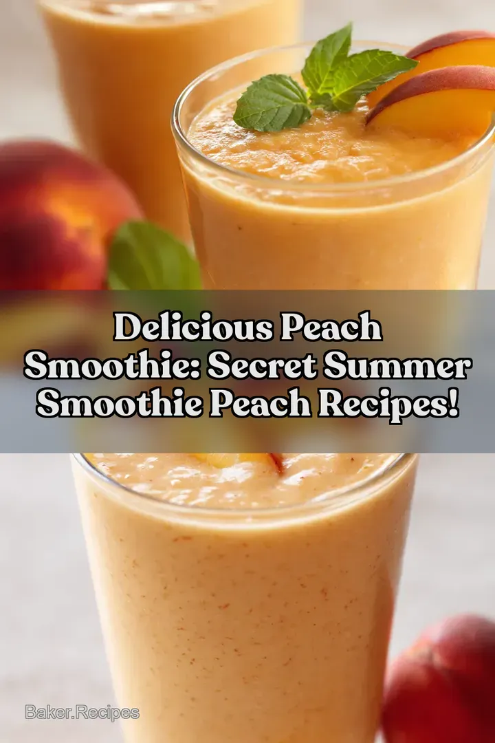 Delicious Peach Smoothie: Secret Summer Smoothie Peach Recipes!