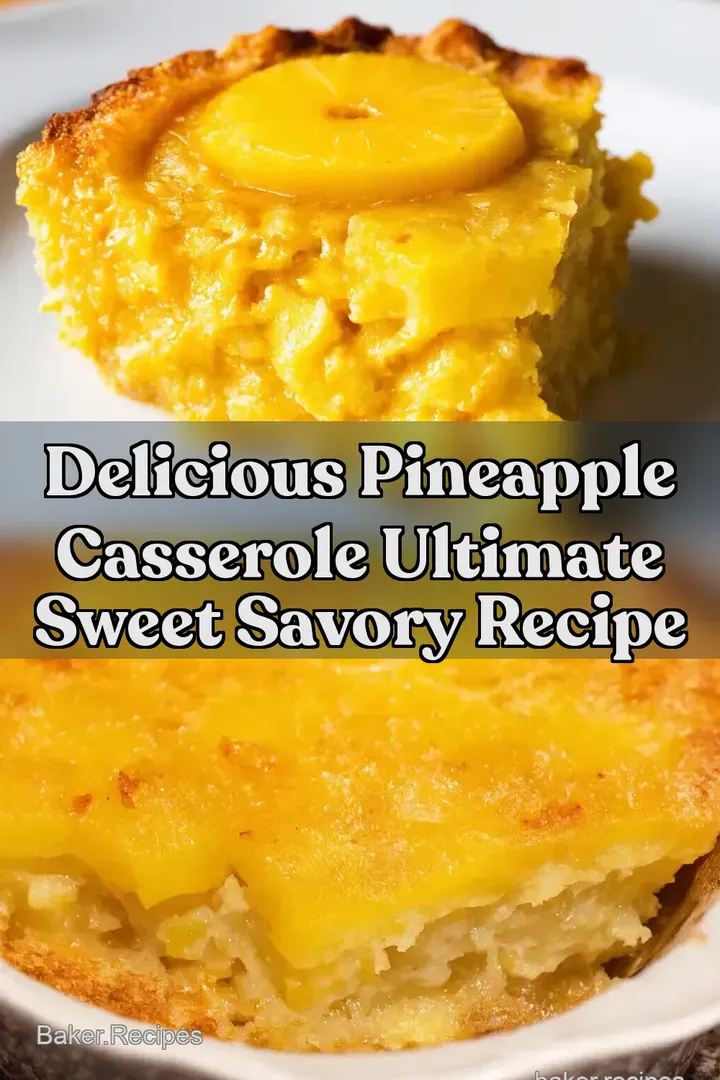 Delicious Pineapple Casserole Ultimate Sweet Savory Recipe