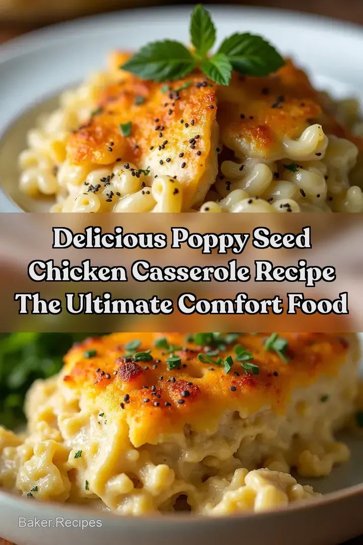 Delicious Poppy Seed Chicken Casserole Recipe The Ultimate Comfort Food