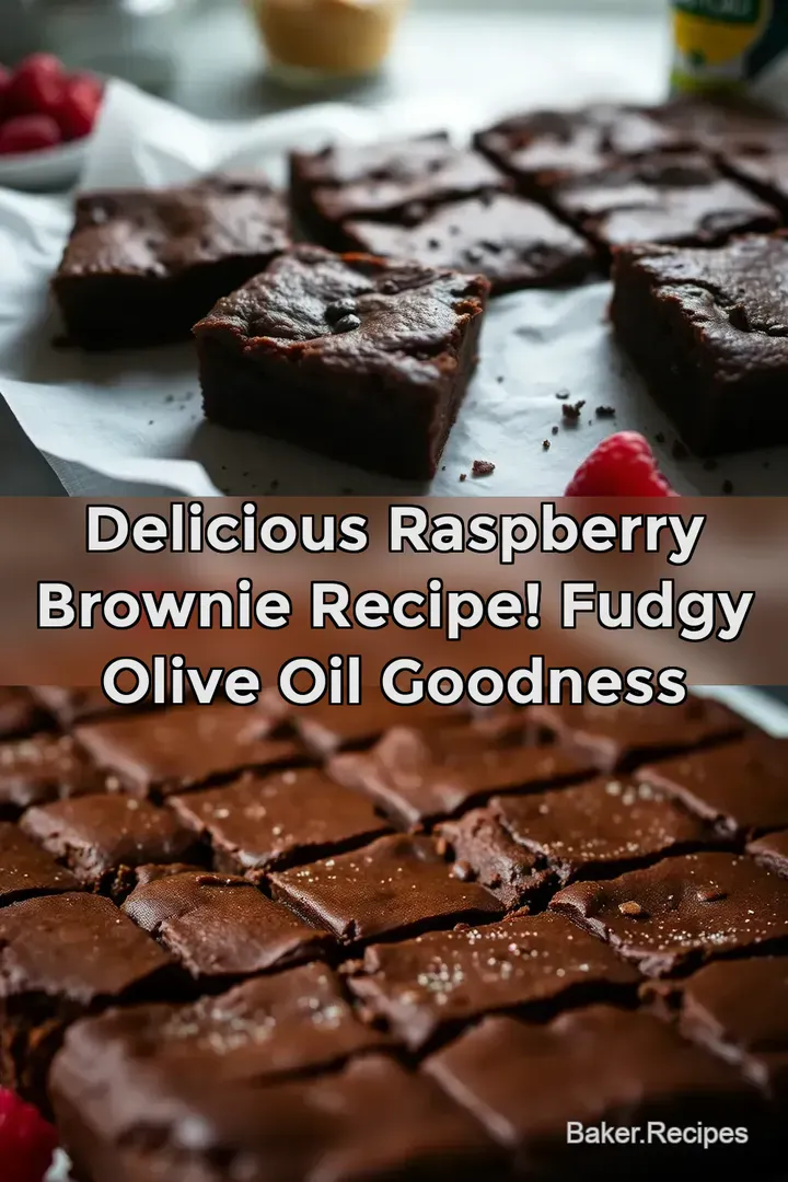 Delicious Raspberry Brownie Recipe! Fudgy Olive Oil Goodness