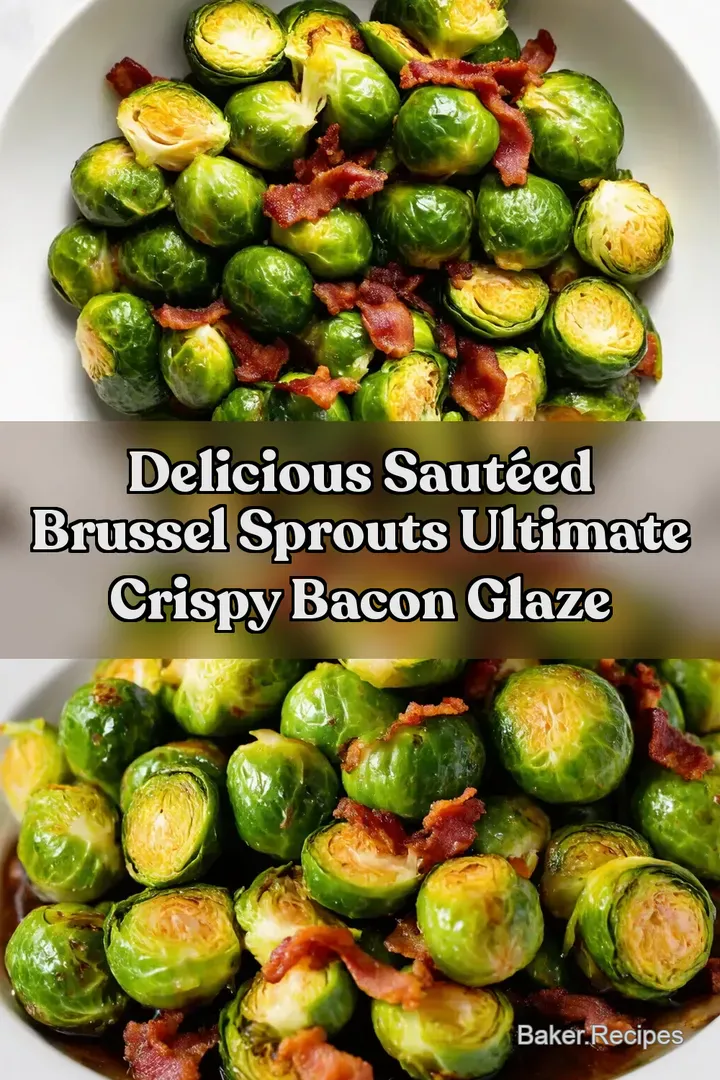 Delicious Saut&eacute;ed Brussel Sprouts Ultimate Crispy Bacon Glaze
