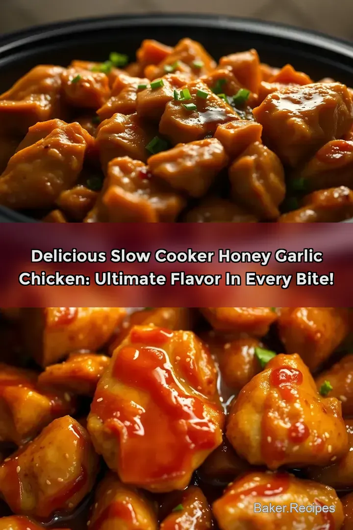 Delicious Slow Cooker Honey Garlic Chicken: Ultimate Flavor in Every Bite!