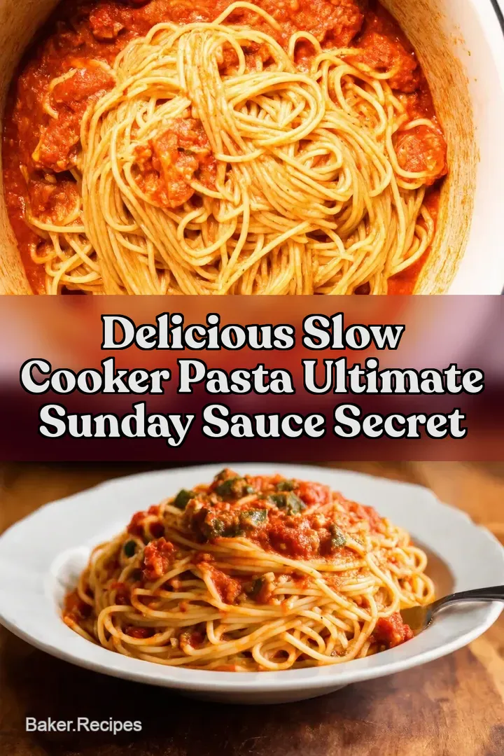 Delicious Slow Cooker Pasta Ultimate Sunday Sauce Secret