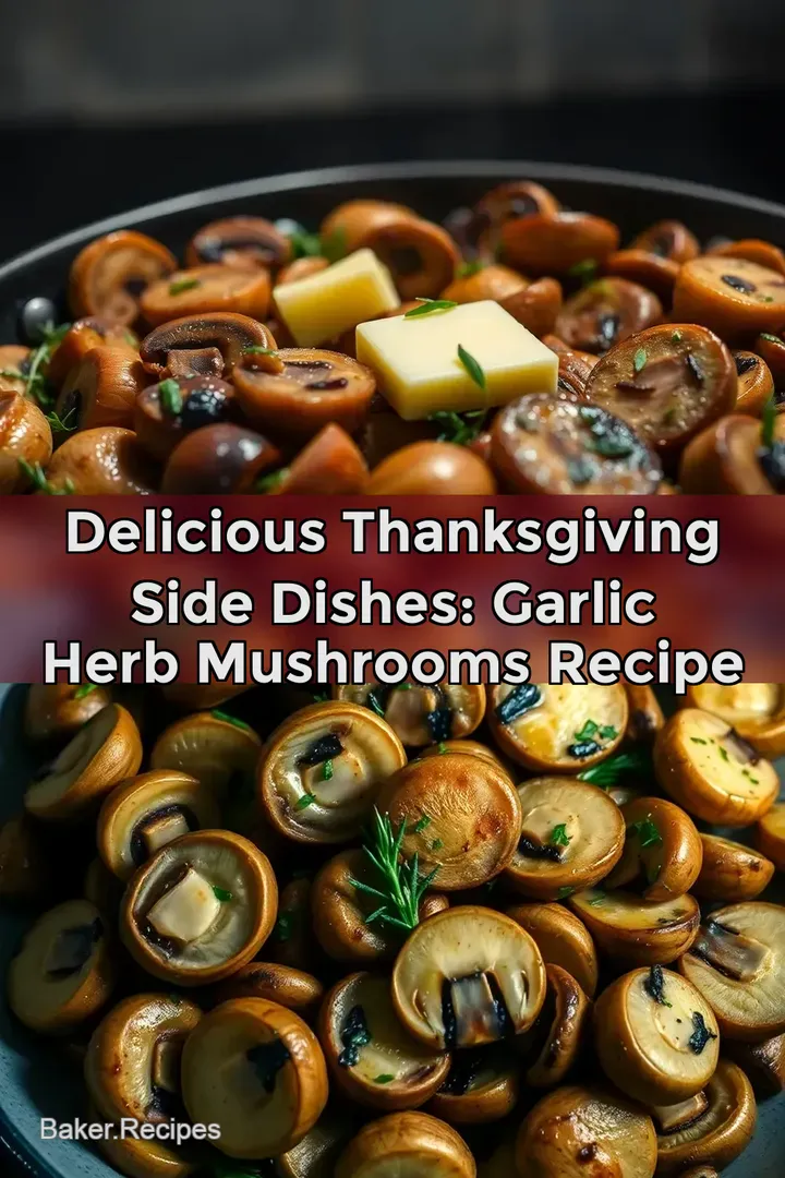 Delicious Thanksgiving Side Dishes: Garlic Herb Mushrooms Recipe