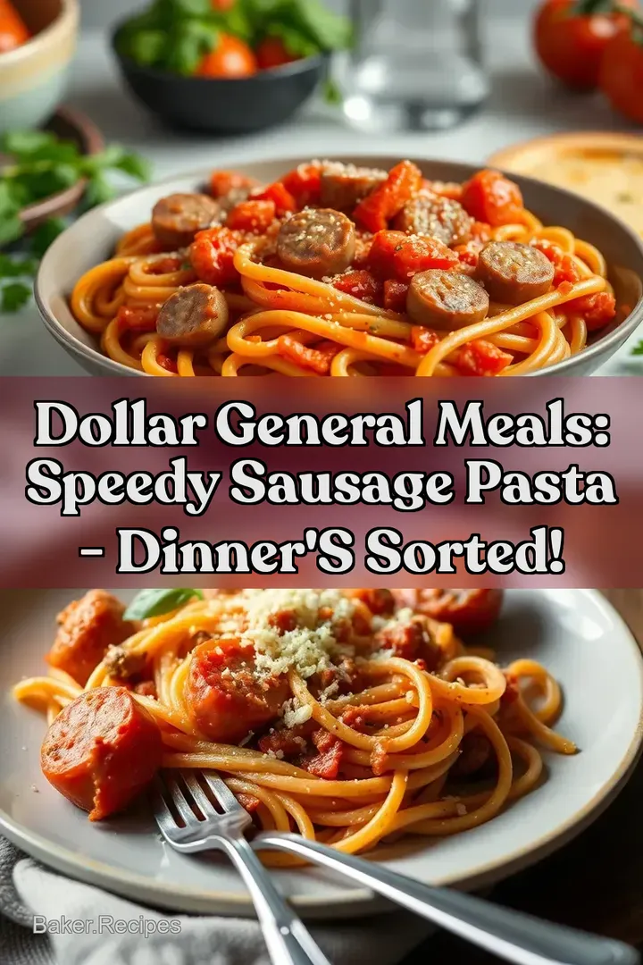Dollar General Meals: Speedy Sausage Pasta - Dinner s Sorted!