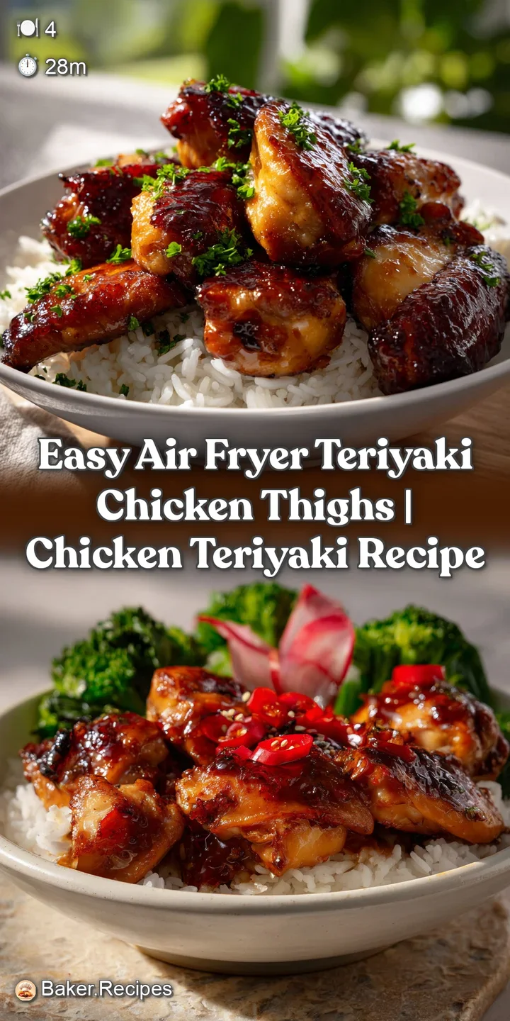 Easy Air Fryer Teriyaki Chicken Thighs | Chicken Teriyaki Recipe