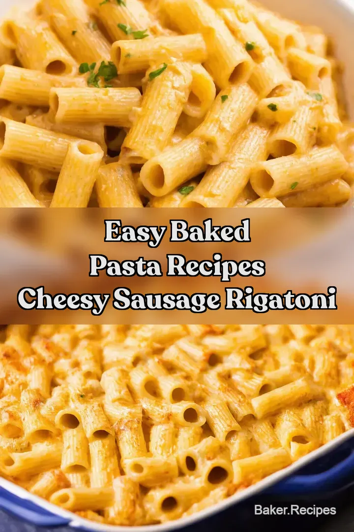Easy Baked Pasta Recipes Cheesy Sausage Rigatoni